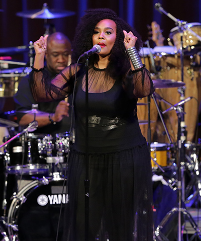 MIAMI, FL - FEBRUARY 5: Ashleigh Smith, winner of the third annual Sarah Vaughan International Vocal Competition performs onstage during opening act for Patti Labelle Jazz Roots Series at The Adrienne Arsht Center on Friday February 5, 2016 in Miami,Florida. ( Photo by Johnny Louis / jlnphotography.com )