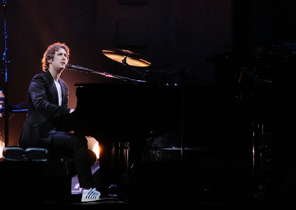 Josh Groban performs during the "Straight To You Tour 2011" at the Bank Atlantic Center