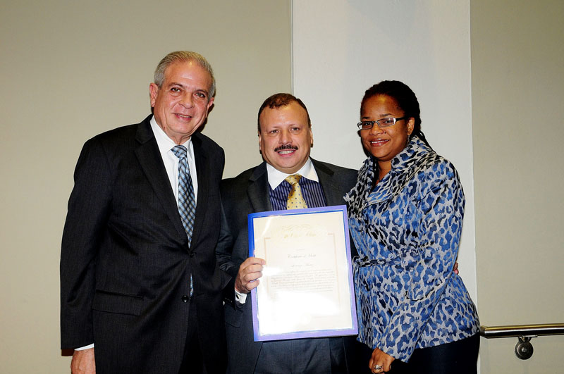 Lorenzo Muniz received a City of Miami Certificate of Merit from City of Miami Commision