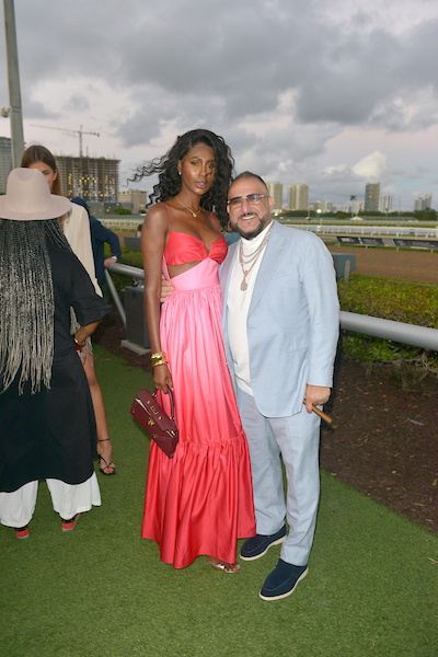 Kiki Barth and David "Papi" Einhorn attend the Pegasus World Cup 2026 at Gulfstream Park ( Photo by Johnny Louis / jlnphotography.com )