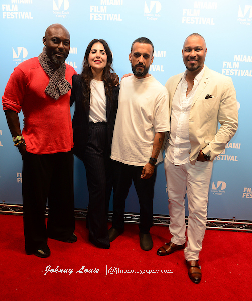 Actor Jimmy Jean-Louis, Sarah Jorge Leon, director Andrés Farías and Kevin Sharpley | Photo by: Johnny Louis / Jlnphotography&Wire Services | jlnphotography.com